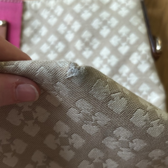 Kate Spade Cream and Brown Shoulder Bag with Leather Trim - Picture 5 of 10